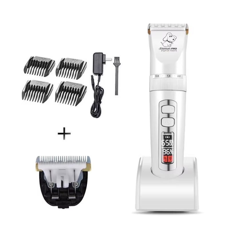 Baorun P9 P3 Clipper Dogs Professional LCD Pet Cat Clippers Electrical Grooming Trimmer Rechargeable Haircut Machine Animal