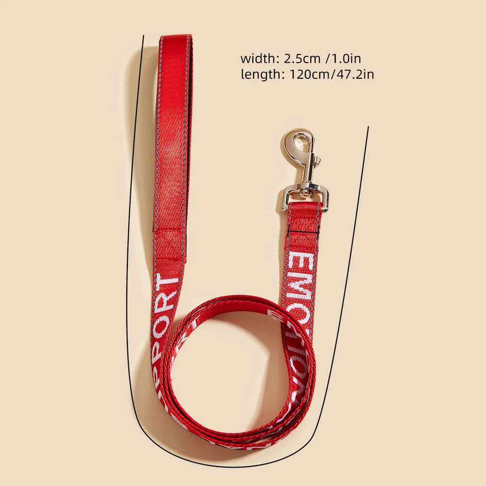 120CM Pet Dog and Cat Leash Bulldog Poodle Harness Collar for Reflective Leashes Nylon Durable Medium Large Walking Training Dog