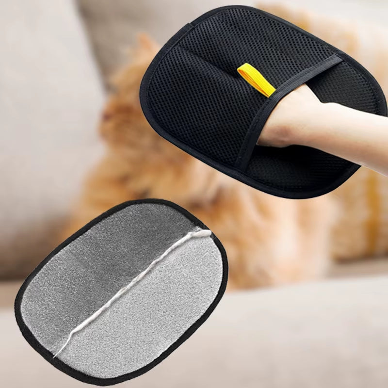 Double-Sided Upgraded Pet Hair Remover Glove Magnet Gloves for Cat Dog Fur Washing Deshedding Cleaning Carpets and Sofas