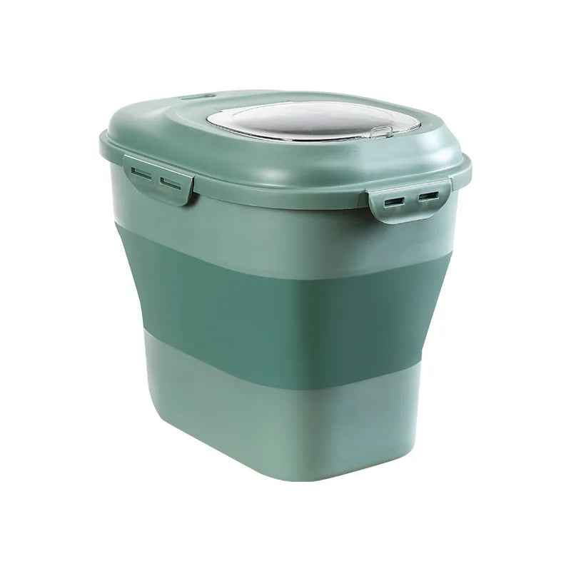 23L Airtight Food Storage Container for Pet Food Dry Cat Food Box Bag Moisture Proof Seal, Measuring Cup Kitten Litter Products